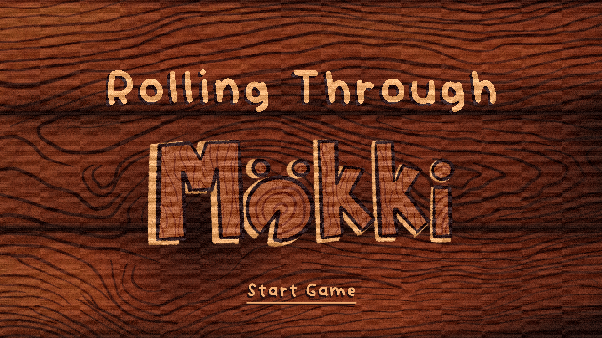 Rolling Through Mokki start screen